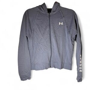 Under Armour Rival Full Zip Hoodie Jacket Blue Size Small